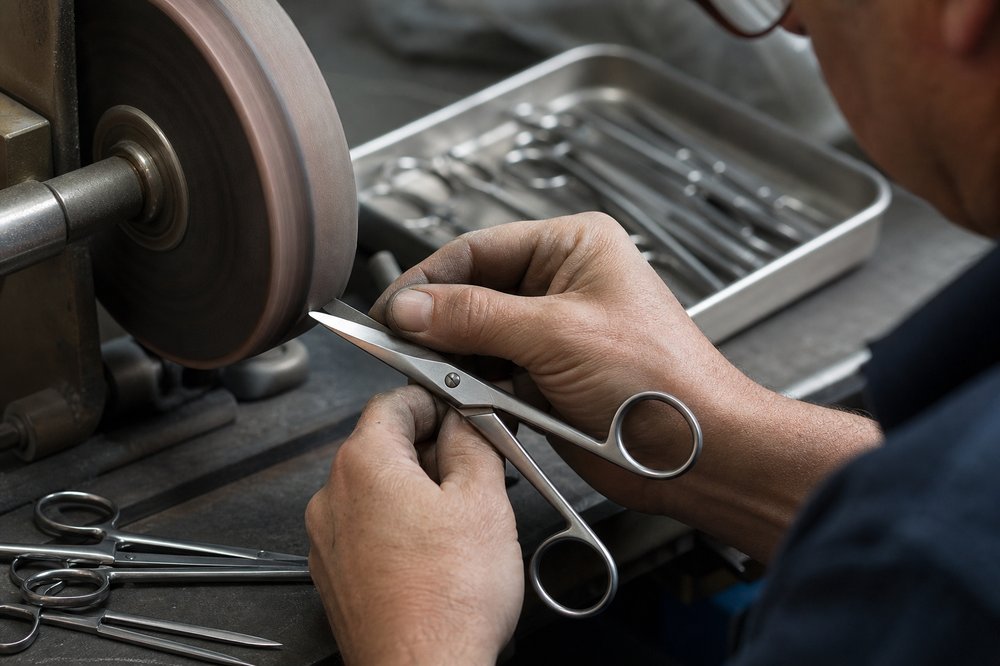 Manual precision grinding and contour shaping